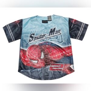 Spider-Man 2 Baseball Jersey For Boys Size 7 Vintage 2004